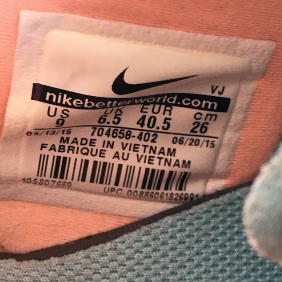 Nike Women's Zoom Fit Blue Lagoon/White Shoes Sneakers Size 9 - Picture 10 of 12